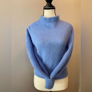 Everlane 60% Alpaca Soft Blue Mock Turtleneck Sweater Size XXS fits S